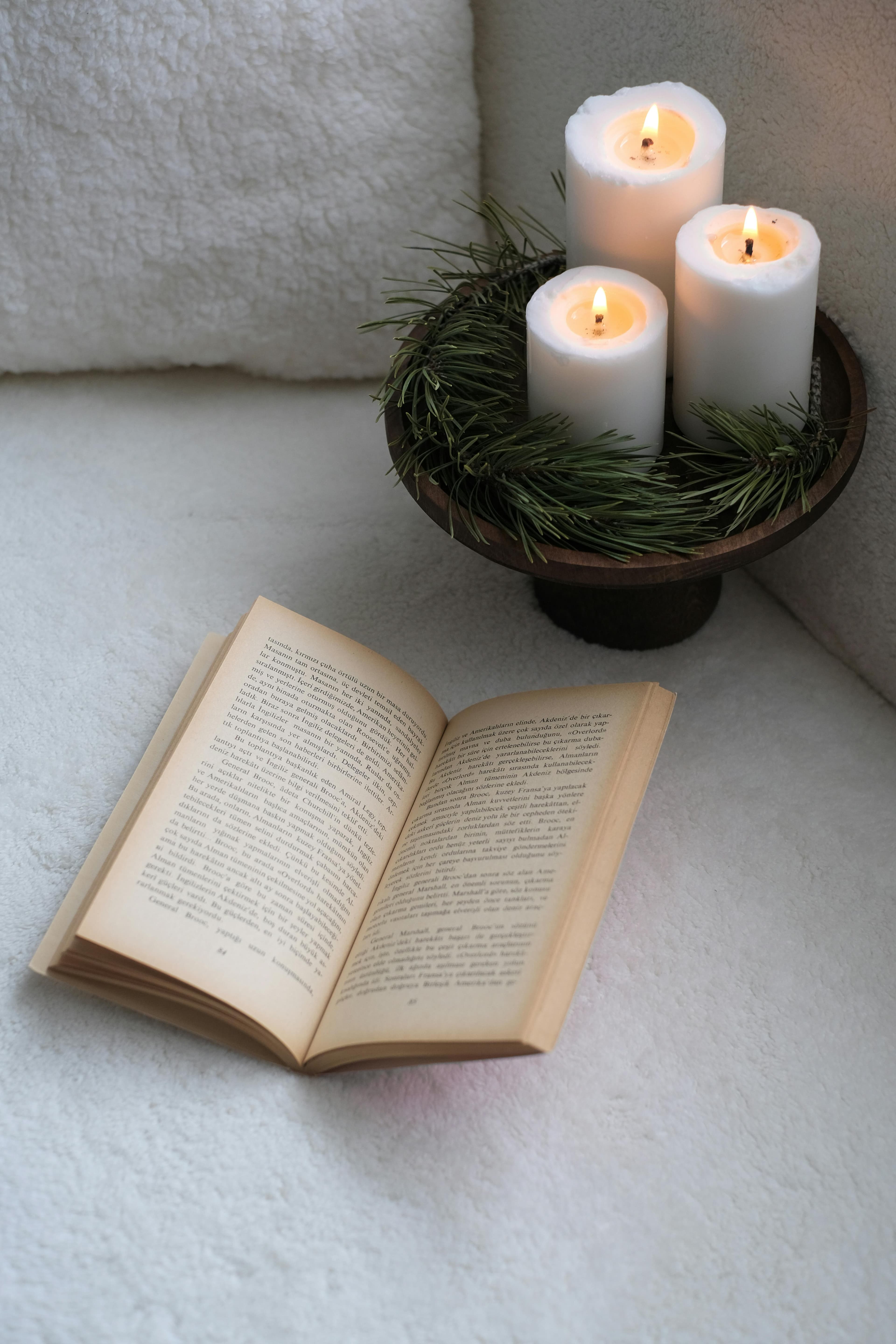 Candles and book image